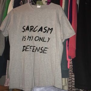 Gray T-Shirt Sarcasm Large